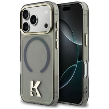 Karl Lagerfeld Ovitek IML K Head Logo MagSafe za iPhone 17 Pro Max črne barve