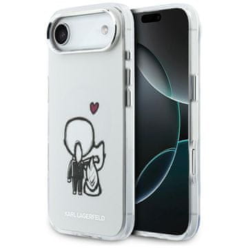 Karl Lagerfeld Ovitek Karl & Choupette Back MagSafe za iPhone Air, prozoren