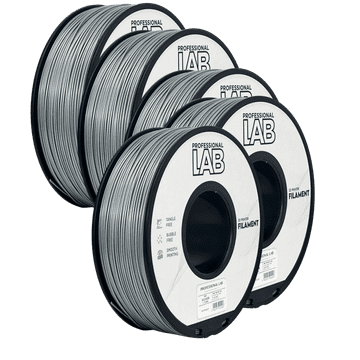 Professional Lab 5x ASA srebrn filament 1,75 mm | Prof. Lab | 1 kg UV-odporen material za 3D tiskanje