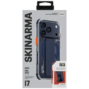 1 to 3 SKINARMA HAXA OVITEK ZA IPHONE 17 PRO MAGNETNI POLNILNI DRŽALO MODREGA OBLIKE