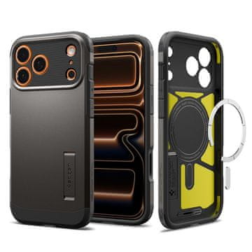 Spigen SPIGEN TOUGH ARMOR T MAGSAFE ZAŠČITNI OVITEK ZA IPHONE 17 PRO Z METALNO TEKSTURO