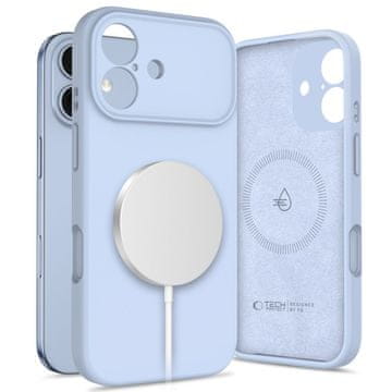 Tech-protect SILIKONSKI OVITEK MAGSAFE ZA IPHONE 17 MEGLENO MODRE barve
