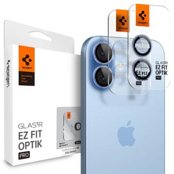 Spigen SPIGEN ZAŠČITNO OVITLO ZA KAMERO ZA IPHONE 16 16 PLUS 17 GLASS.TR EZ FIT, 2 KOMADA ZAŠČITNIH OVITKOV