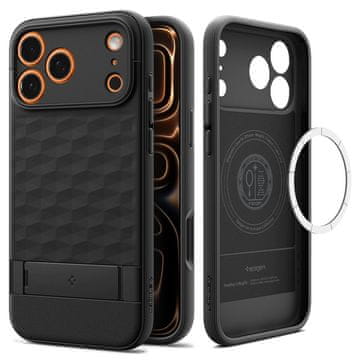 Spigen PARALLAX "S" MAGSAFE OVITEK ZA IPHONE 17 PRO MAX MAT ČRN