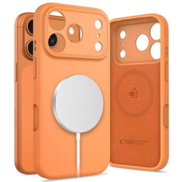 Tech-protect SILIKONSKI OVITEK MAGSAFE ZA IPHONE 17 PRO MAX, KOZMIČNO ORANŽEN