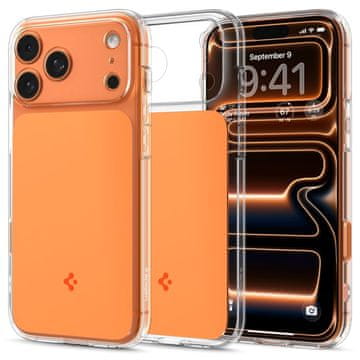 Spigen OVITEK SPIGEN ULTRA HYBRID T MAGSAFE ZA IPHONE 17 PRO MAX, SIJOČ, ORANŽEN