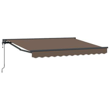 Vidaxl Vlečna tenda Taupe 3 x 2,5 m Poliester in aluminij