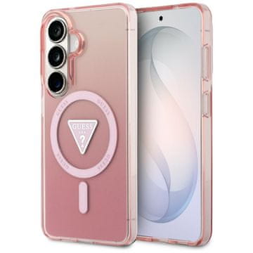 Guess Ovitek IML Gradient Triangle MagSafe za Samsung Galaxy S26 roza