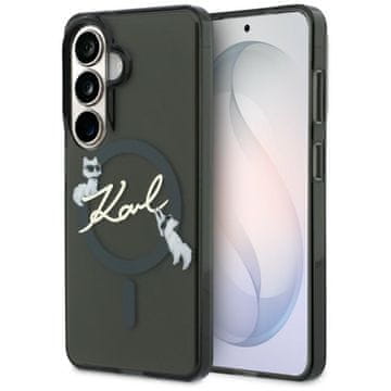 Karl Lagerfeld Ovitek IML KC Script MagSafe za Samsung Galaxy S26 črne barve