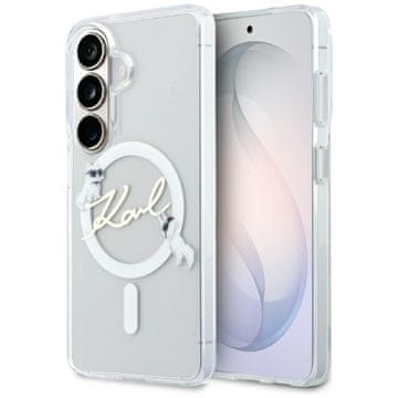 Karl Lagerfeld Ovitek IML KC Script MagSafe za Samsung Galaxy S26, prozoren