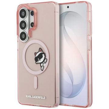 Karl Lagerfeld Ovitek IML Peekaboo Choupette MagSafe za Samsung Galaxy S26 Ultra roza