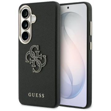 Guess Ovitek Grained Big 4G Metal Logo za Samsung Galaxy S26 črne barve