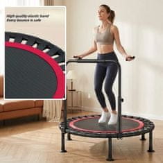 Smania Zložljiv trampolin z nastavljivim ročajem BouncePro, trampolin za vadbo, trampolin z ročajem