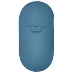 UNIQ Ovitek za Nexo AirPods 4 + ušesne kljukice iz silikona, moder/pacifiško moder