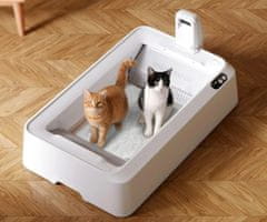 PetKit Purobot Crystal Duo pametno mačje stranišče, AI kamera, Wifi, Double nadzor vonjav, 82x51x33cm, belo