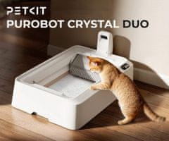 PetKit Purobot Crystal Duo pametno mačje stranišče, AI kamera, Wifi, Double nadzor vonjav, 82x51x33cm, belo