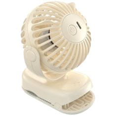 Awei F45 Mini namizni ventilator s sponko 1200mAh bele barve