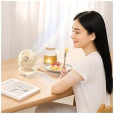 Awei F45 Mini namizni ventilator s sponko 1200mAh bele barve