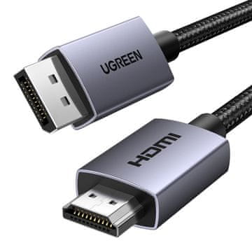 Ugreen UGREEN DISPLAYPORT-HDMI KABEL 2M ZA RAČUNALNIK, MONITOR, 4K TV