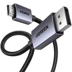 Ugreen UGREEN DISPLAYPORT KABEL 1,5 M NA HDMI ZA RAČUNALNIŠKI MONITOR S PRENOSOM 4K