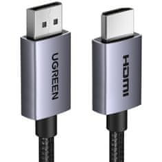 Ugreen UGREEN DISPLAYPORT KABEL 1,5 M NA HDMI ZA RAČUNALNIŠKI MONITOR S PRENOSOM 4K