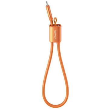 USAMS U97 60W USB-C na USB-C ročni kabel 30 cm oranžen