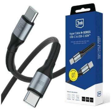3MK 3MK HYPER KABEL N-SERIJE USB-C NA USB-C 50 CM PD 3.0 QC 3.0 20V 3A 60W