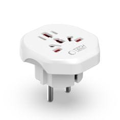 Tech-protect TECH-PROTECT ADAPTER EU ZDA UK 2 VRATA USB HITRI POLNILEC