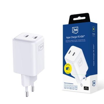 3MK 3MK HYPER CHARGER PD 45W GAN QC4+ PPS 2C ZA HITRO POLNJENJE APPLE SAMSUNG