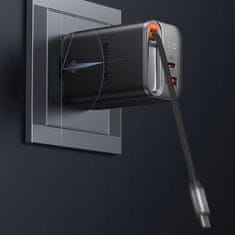 Mcdodo MCDODO HITR STENSKI POLNILEC NAPAJALNIK 2X USB-C USB-A PD GAN 67W BELA