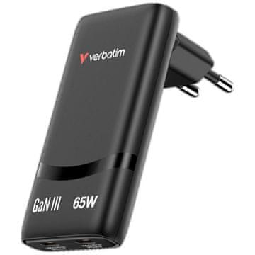 Verbatim VERBATIM FOLD N GO GAN 65W STENSKI POLNILEC ZA IPHONE IN ANDROID