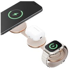 1 to 3 ENERGEA 3-V-1 INDUKTIVNI POLNILEC ZA PAMETNE TELEFONE MAGSAFE QI 15W ALUMAG TRIO