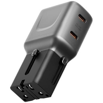 1 to 3 ENERGEA 45W POLNILEC ZA IPHONE 12 13 14 15 Z DVEMA USB-C MAGSAFE PRIKLJUČKOMA