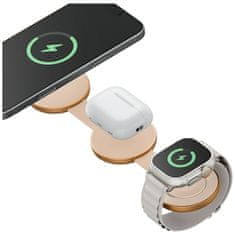 1 to 3 ENERGEA 3-V-1 QI 15W INDUKTIVNI POLNILEC ZA PAMETNE TELEFONE APPLE, SAMSUNG, XIAO