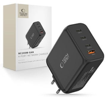Tech-protect POLNILEC ZA PAMETNE TELEFONE TECH-PROTECT NC200W-GAN S 4 PRIKLJUČKI PD 200 W