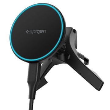 Spigen BREZŽIČNI POLNILEC SPIGEN MAGNETIC MAGSAFE AVTOMOBILSKEGA NOSILCA 15W ZA IPHONE QI2 CZA