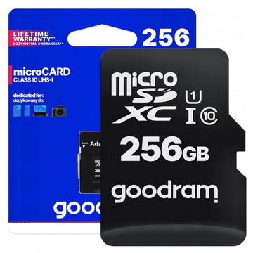 GoodRam GOODRAM MICROCARD 256 GB KARTA PAMIĘCI MICRO SD XC UHS-I CLASS 10, ADAPTER SD (M1AA-2560R12)