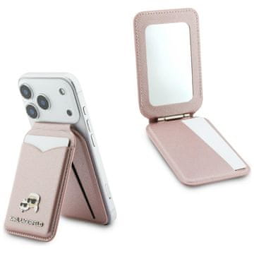 Karl Lagerfeld DENARNICA KARL LAGERFELD STOJALO Z OGLEDALOM MAGSAFE ROZA Z OGLEDALOM