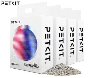 PetKit Mixed Cat Litter 5v1 komplet mešane mačje stelje/peska, naravni materiali, 4x