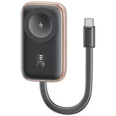 USAMS BREZŽIČNI POLNILEC USAMS 2-V-1 ZA APPLE WATCH Z ZAPORNO BATERIJO 1200 MAH