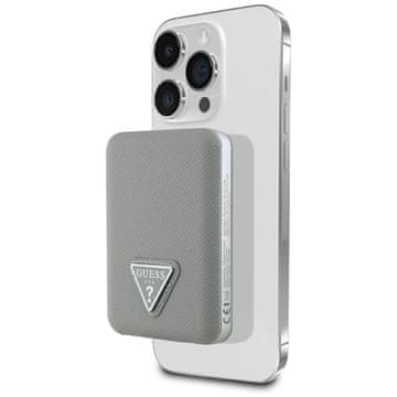 Guess GUESS POWERBANK Z OBRAŠANIM TRIKOTNIKOM ZA MAGSAFE 5000MAH 15W USB-C BEŽ
