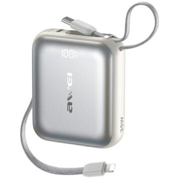 Awei AWEI POWERBANK AS-181 10000MAH 35W Z USB-C IN LIGHTNING KABLOM ZA PAMETNE TELEFONE