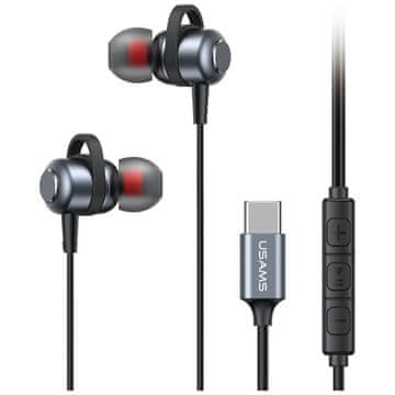 USAMS ŽIČNE SLUŠALKE USAMS EP-48 USB-C ZA TELEFONE Z JASNIM ZVOKOM USB-C