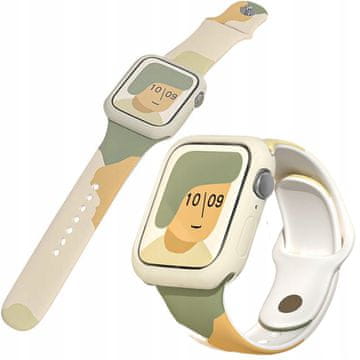 HURTEL HURTEL PAŠEK ZA APPLE WATCH ULTRA 9 8 7 6 SE 5 4 3 2 SILIKONSKI CAMO