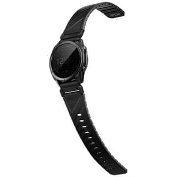 UNIQ Fluo x Smart-Fit pašček za Garmin 22 mm črne barve