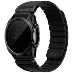 UNIQ Fluo x Smart-Fit pašček za Garmin 22 mm črne barve