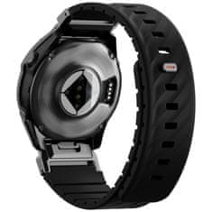 UNIQ Fluo x Smart-Fit pašček za Garmin 22 mm črne barve