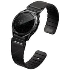 UNIQ Fluo x Smart-Fit pašček za Garmin 22 mm črne barve