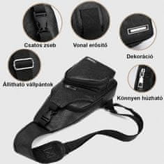 Dollcini Potovalna torba iz najlona črna z USB priključkom
