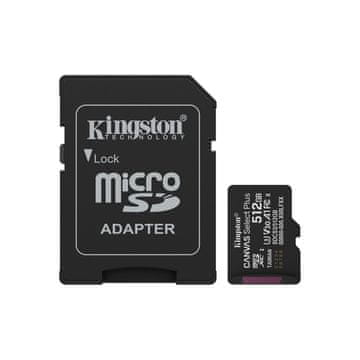 KINGSTON microSDXC 512GB Canvas Select Plus 3 ADP